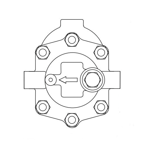 Spirax Sarco FTS62 F&T Steam Trap Bottom View Drawing