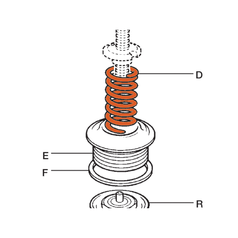 Spirax Sarco Orange Pressure Adjustment Spring for BRV2S/LRV2