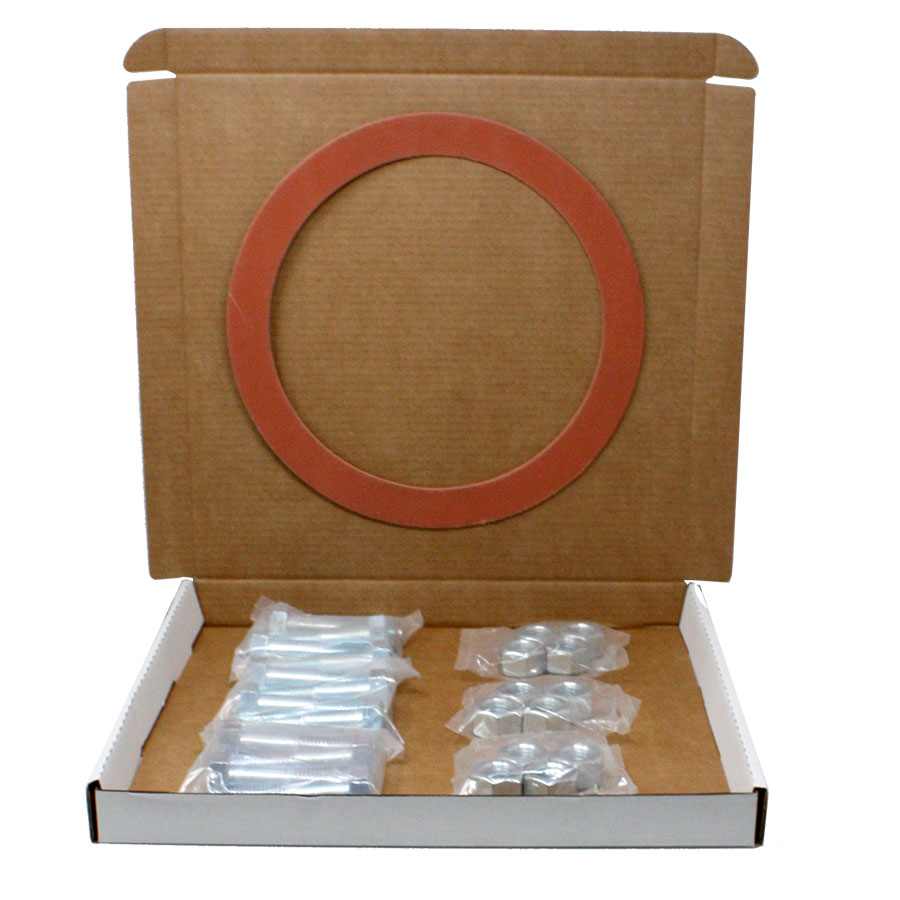 QuickPak Red Rubber Gasket Kit with 12 bolts