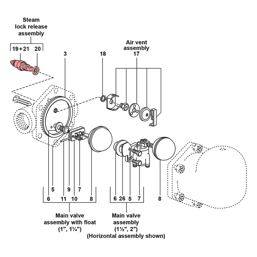 Spirax Sarco FT14 Spare Part Steam Lock Release Assembly