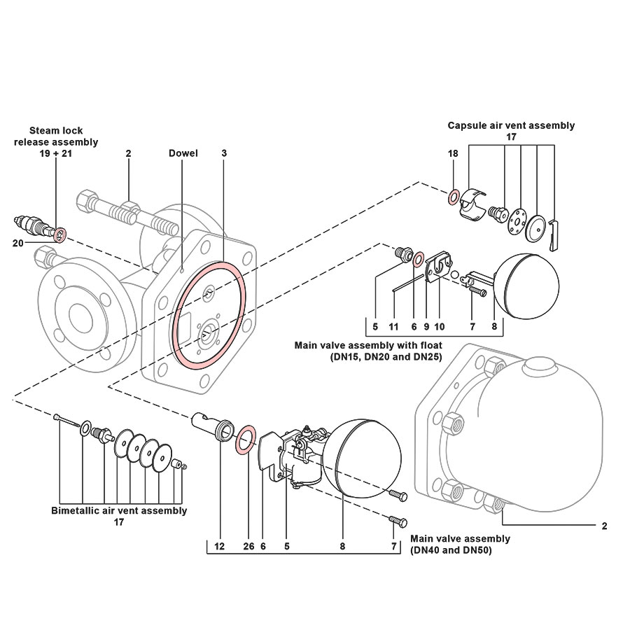 Spirax Sarco FT46 Gasket Set