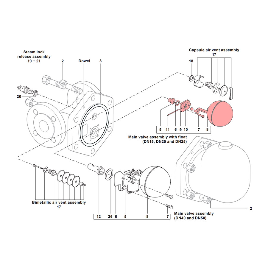 Spirax Sarco FT46 Mechanism Assembly