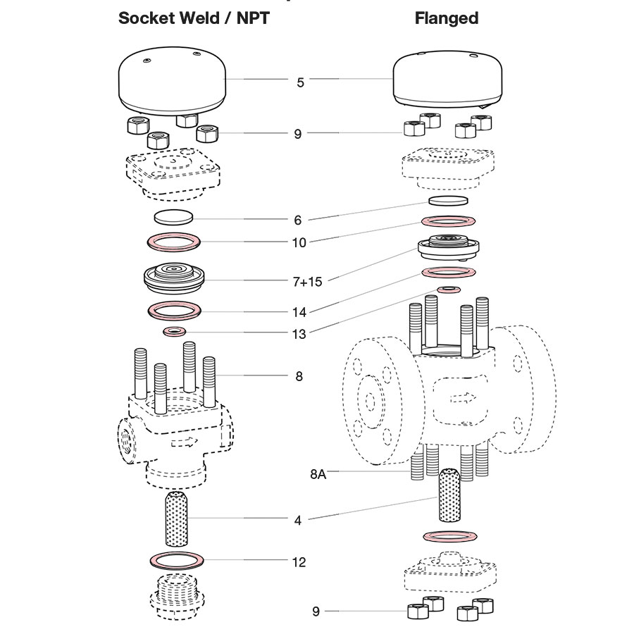 Spirax Sarco TD62 Gasket Kit