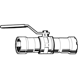 MegaPress Model 6675 Ball Valve Line Drawing