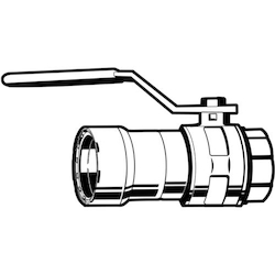 Viega MegaPressG Model 6675-1 Ball Valve Line Drawing