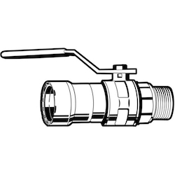 Viega MegaPressG Model 6675-2 Ball Valve Line Drawing