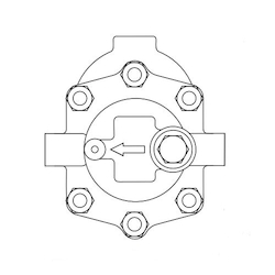 Spirax Sarco FTS62 F&T Steam Trap Bottom View Drawing