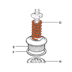 Spirax Sarco Orange Pressure Adjustment Spring for BRV2S/LRV2