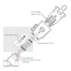 Spirax Sarco PAV Seal Kit Illustration